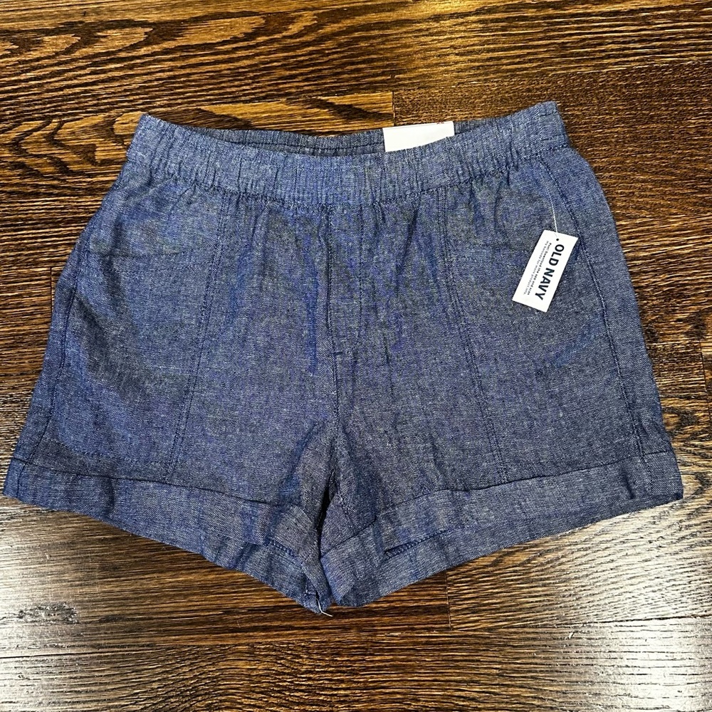 Old Navy Women's High Waist Denim Blue Shorts